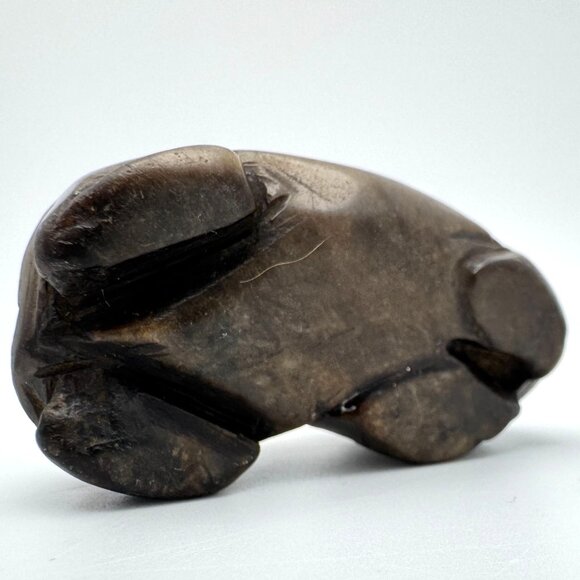 Jade Carved Mythical Figurine Rustic Stone Antique 17 c ? - Picture 5 of 9